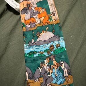 Disney Green and Orange Jungle Book Tie vintage